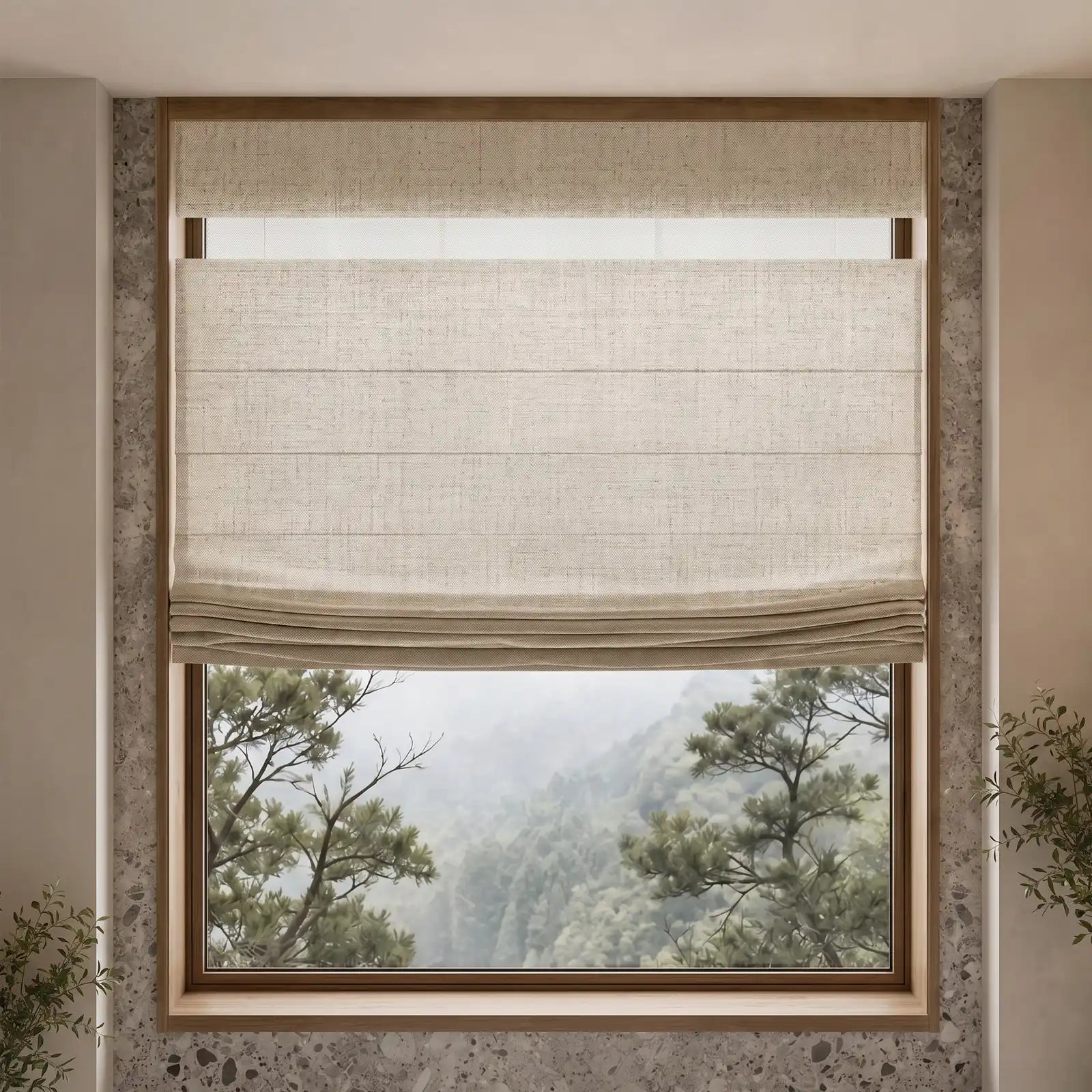 Custom Top Down Bottom Up Roman Shades