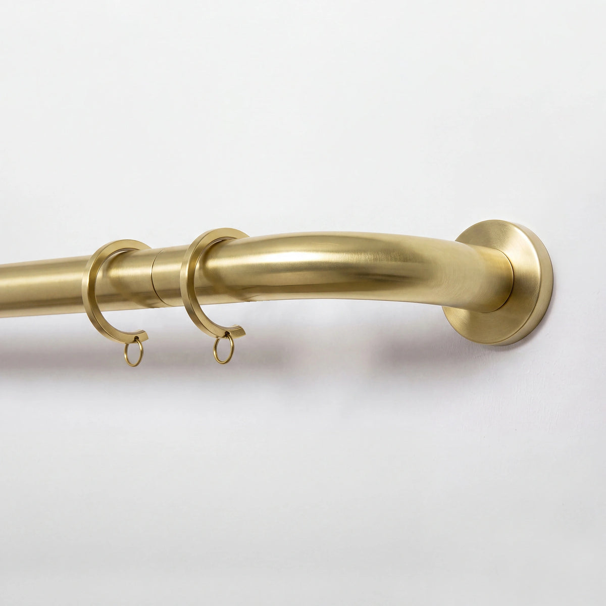 Carnac Brass French Return Curtain Rod with Rings