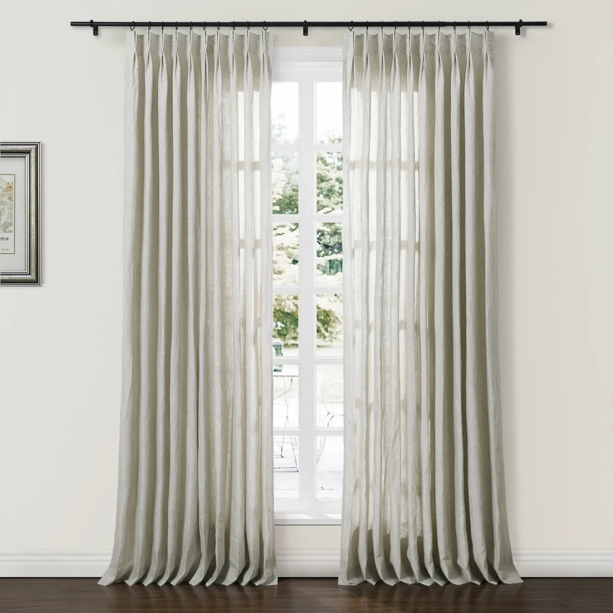 Aria 100% Linen Curtain French Pleat