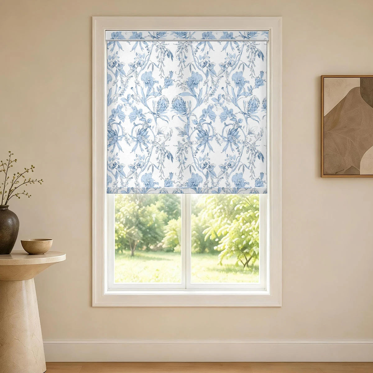 Willow Light Filtering Floral Roller Shade
