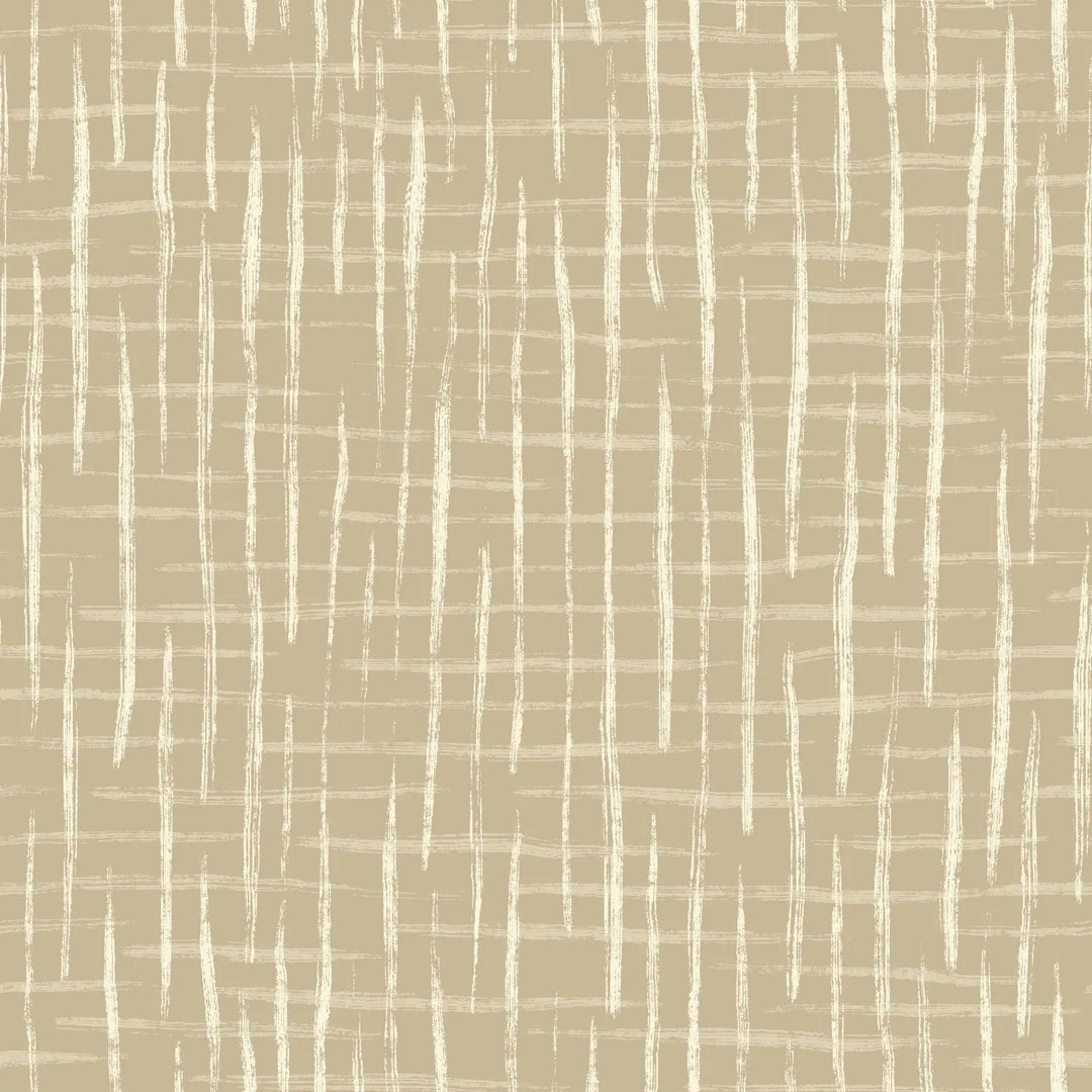 Blending Lines - Sand Grid Weave fabric swatch by Brenda Pacheco