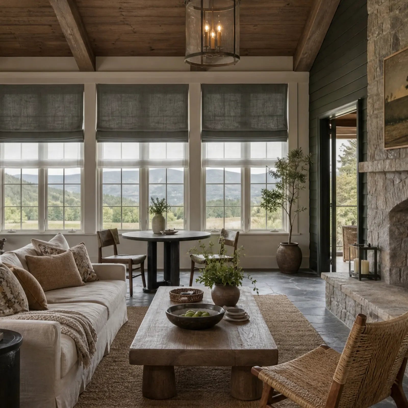 Custom Day Night Roman Shades