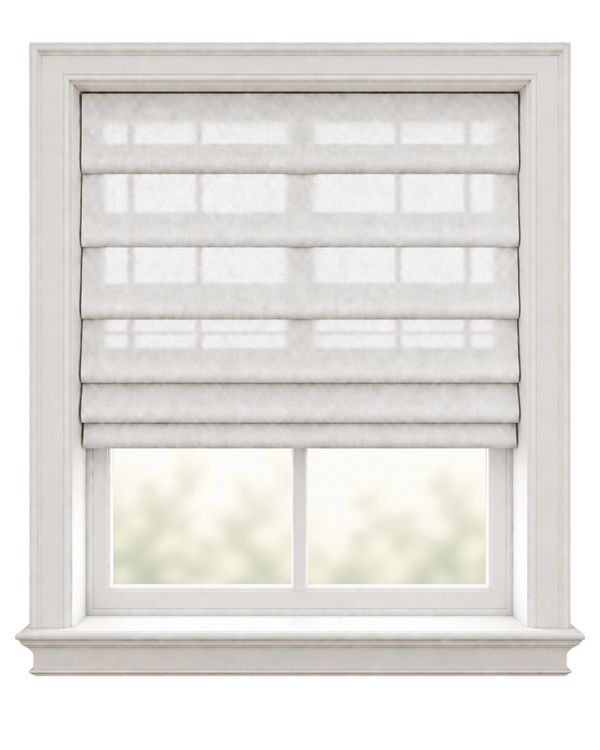 Deco fold shown in a clear store content image, in a close material view.