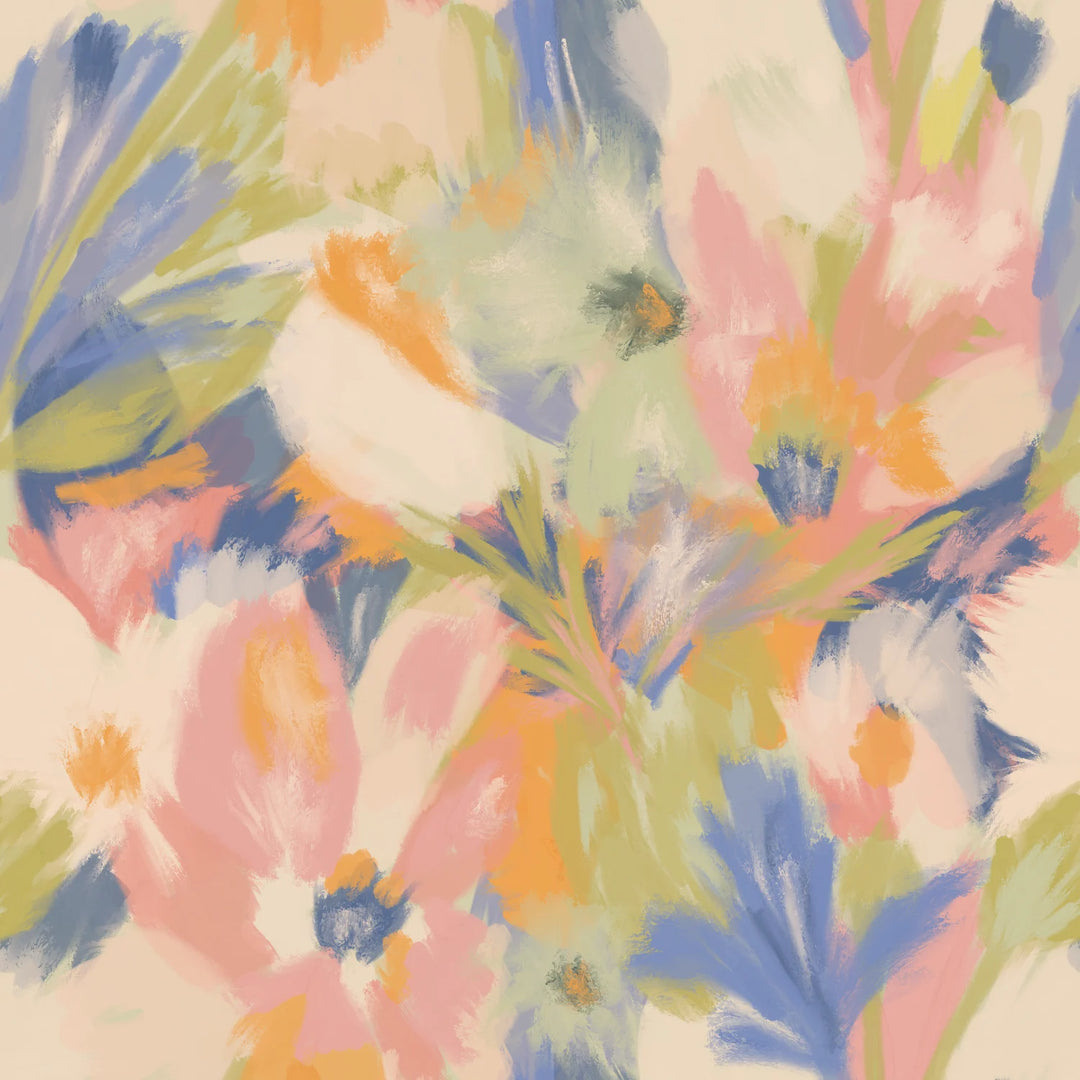 Gentle Wild Flowers - Iris Watercolor fabric swatch by Brenda Pacheco