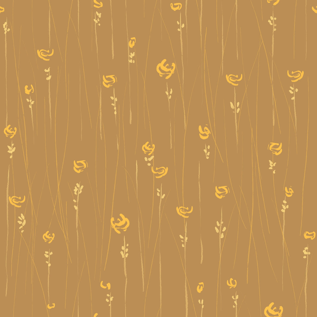 Jolies Fleurs - Honey Stem Bloom fabric swatch by Brenda Pacheco
