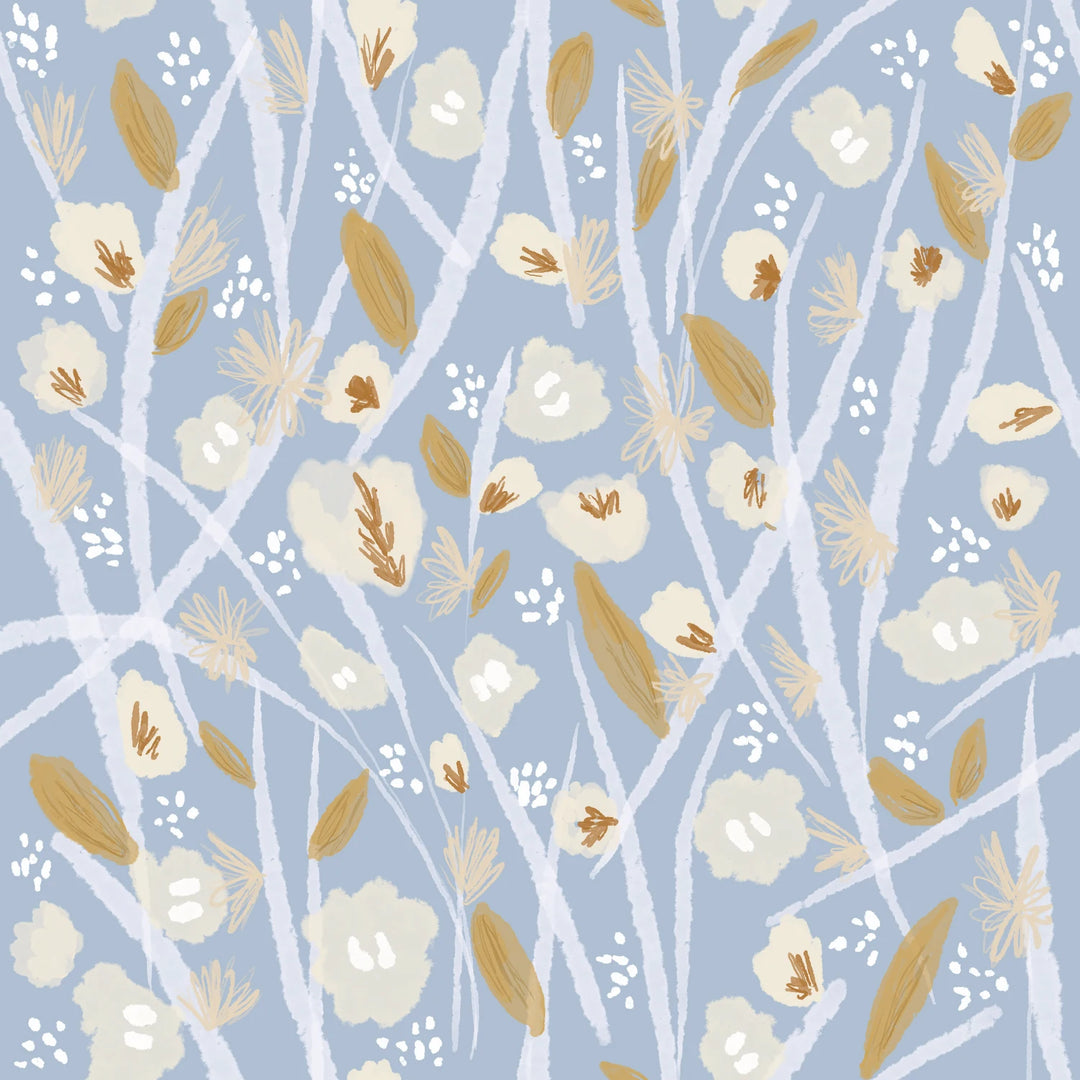 Merci Beaucoup - Cornflower Thicket fabric swatch by Brenda Pacheco