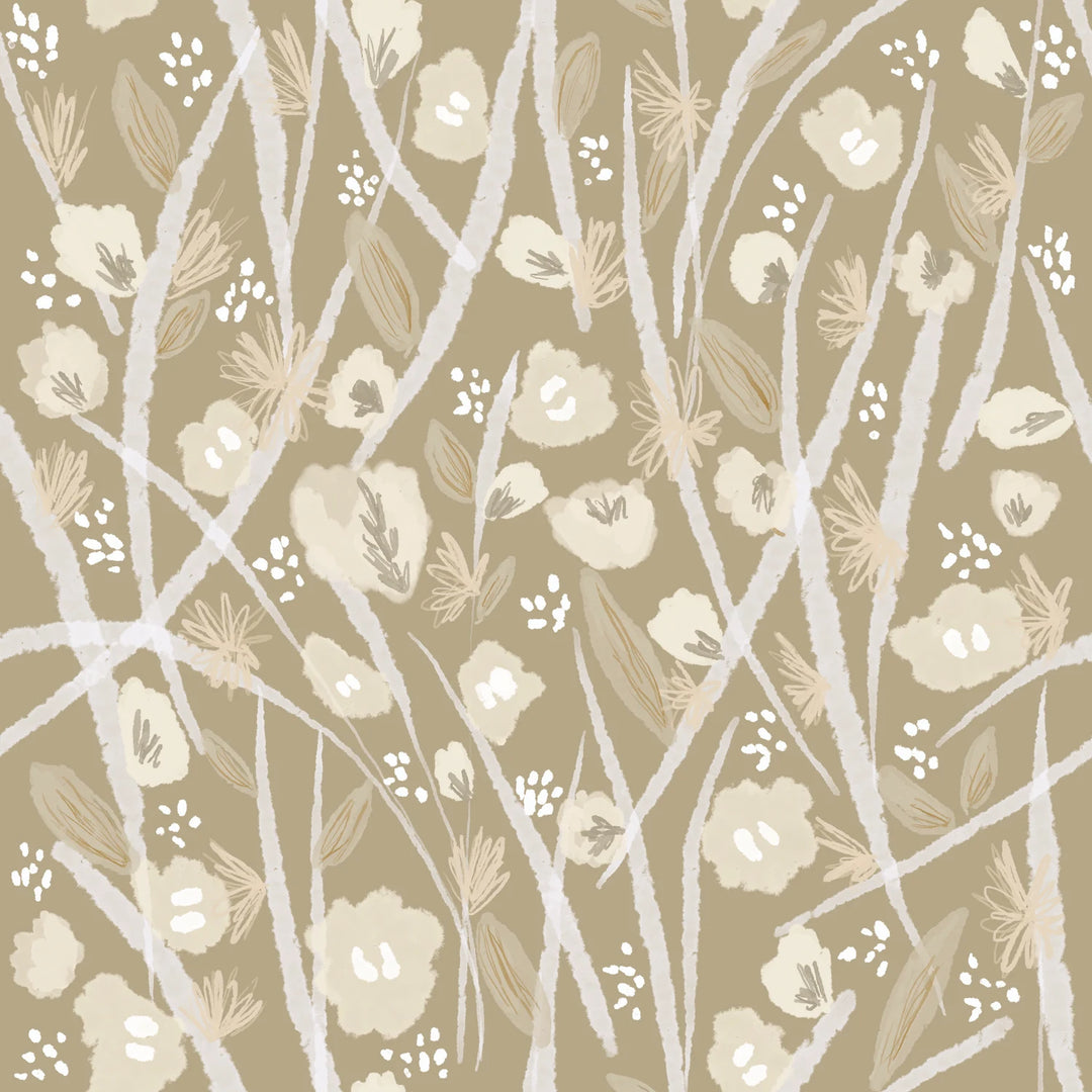 Merci Beaucoup - Mocha Bramble fabric swatch by Brenda Pacheco