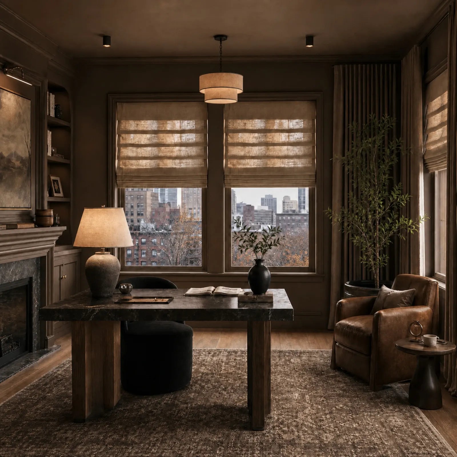 Custom Deco Fold Roman Shades