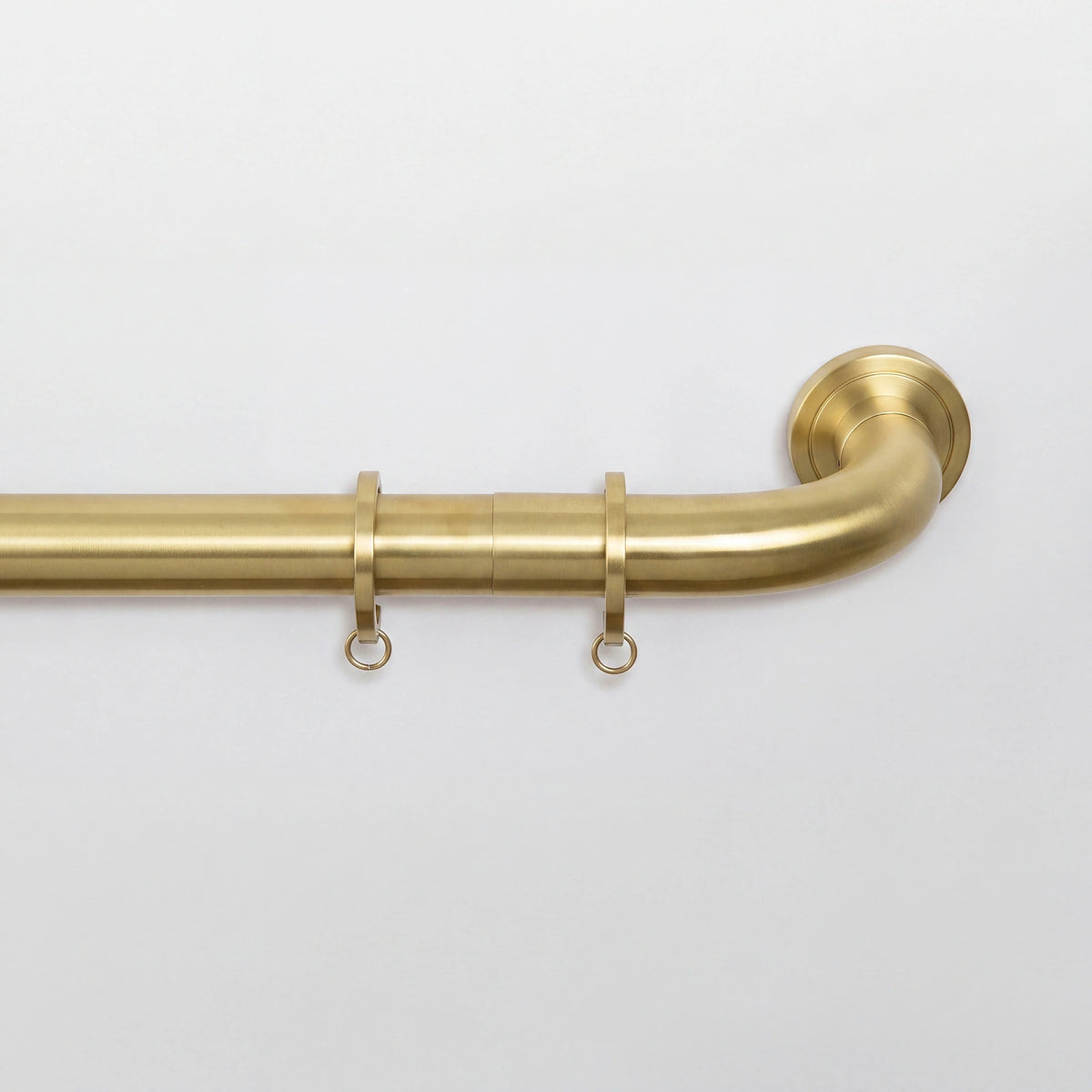 Carnac Brass French Return Curtain Rod with Rings