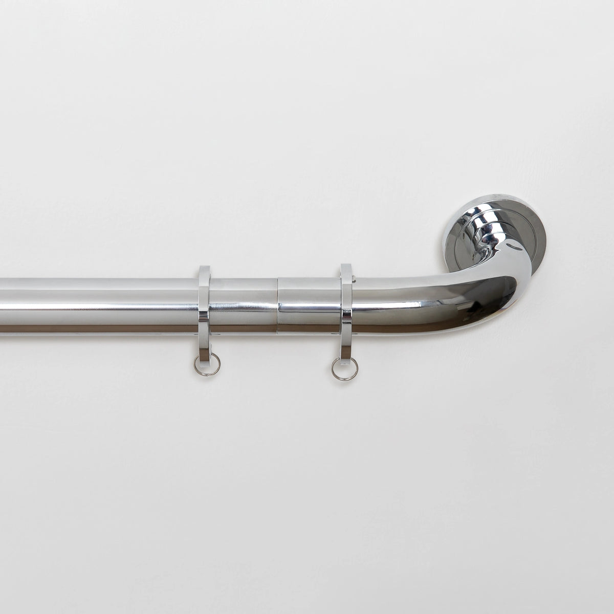 Carnac Brass French Return Curtain Rod with Rings