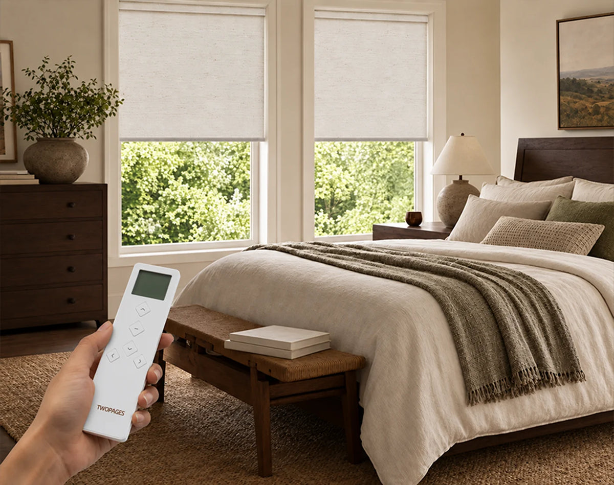 Roller remote shown in a clear store content image.