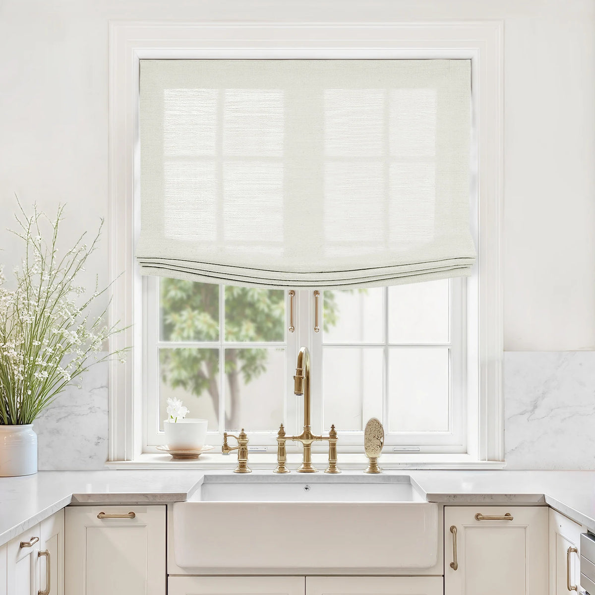Sera Linen Relaxed Roman Shade