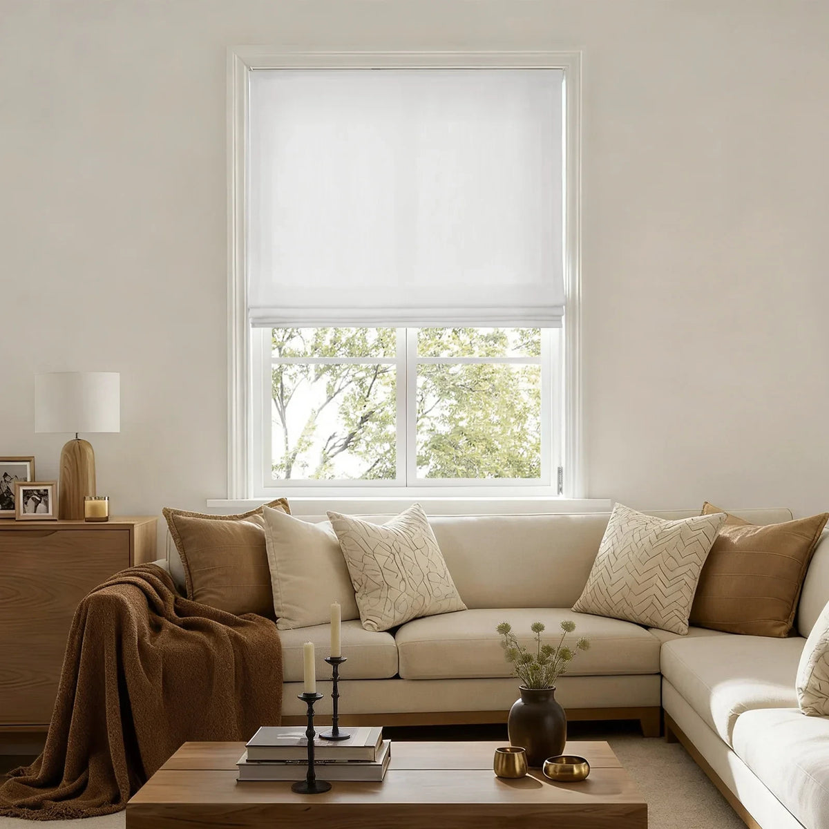 Sera Linen Soft Flat Roman Shade