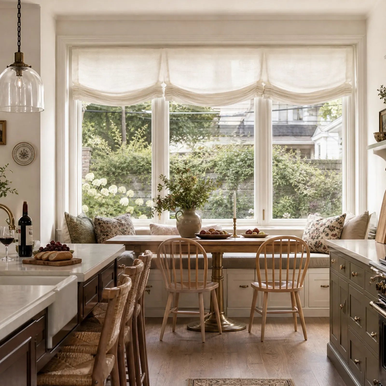 Custom Relaxed Roman Shades
