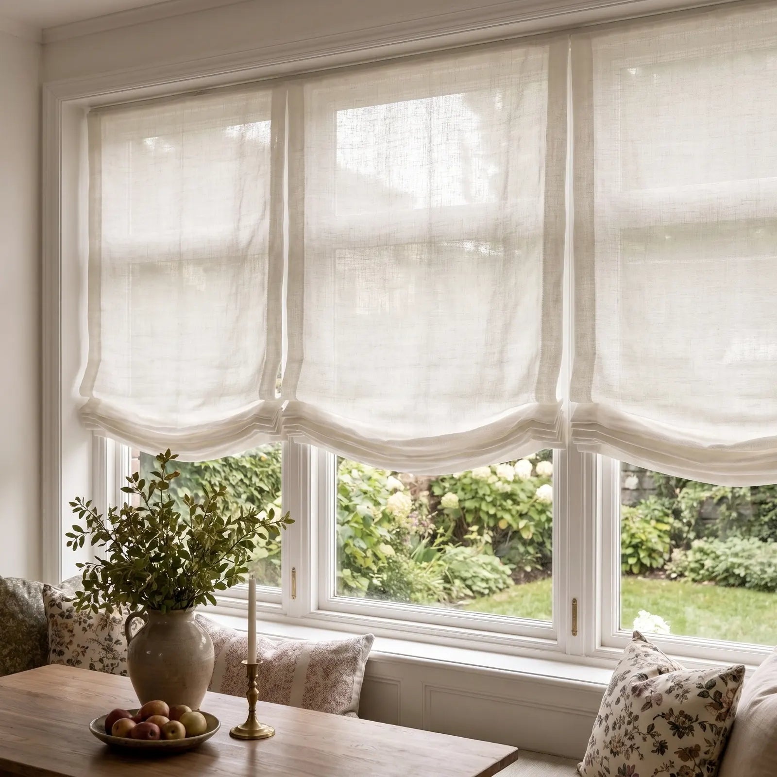 Custom Relaxed Roman Shades