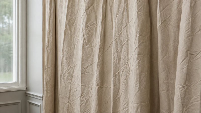 Textured drapery that may require more adjustment
